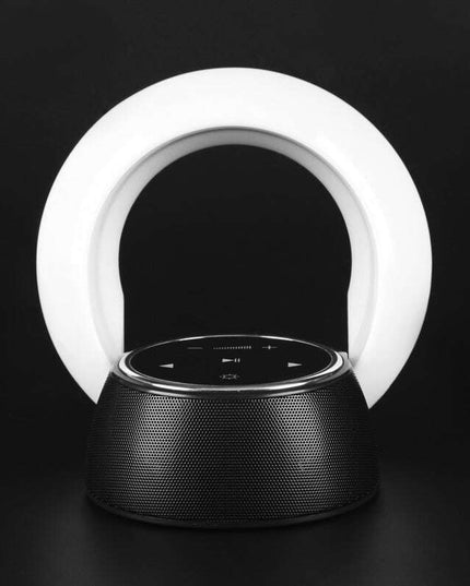 Creative Bluetooth Subwoofer Stereo Speaker LED Desk Lamp Stepless Dimming Folding Touch Atmosphere Night Light