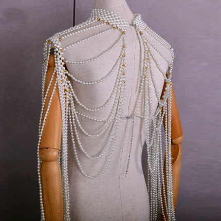 Peekaboo Studio Luxury Beaded Bridal Gown Shawl - Elegant Design, Soft