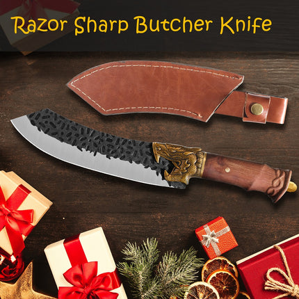 Peekaboo Studio Qulajoy Boning Knife - Hand Forged 7Cr17MOV Blade, Lea