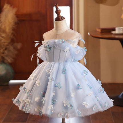Peekaboo Studio Girl Flower Girl Wedding Dress with Piano Performance