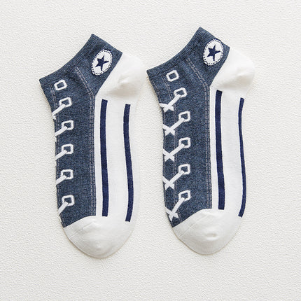 Peekaboo Studio Combed Cotton Breathable Boat Socks - Deodorant, Soft
