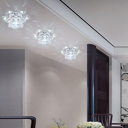 LED Aisle Light Corridor Hallway Lamp Crystal Stainless Steel 3W 5W