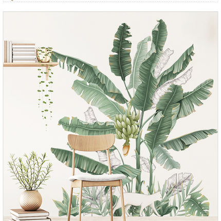 Banana Tree Bedroom Sofa Background Wall Decoration Pastoral Plant Wal