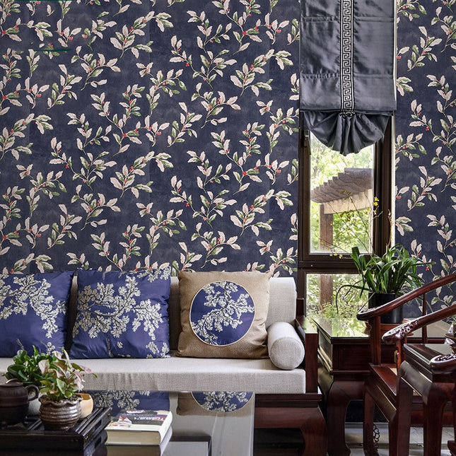 Peekaboo Studio Self-Pasted Dormitory Wallpaper - New Chinese Style De