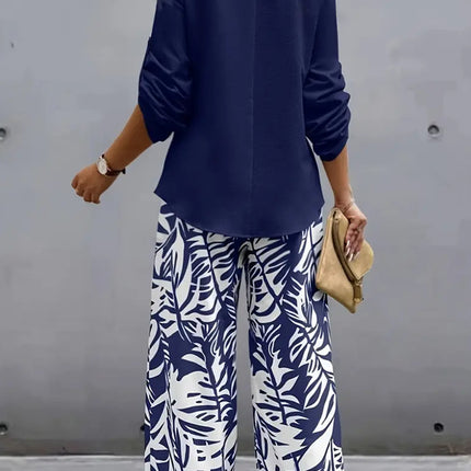 Peekaboo Studio Tropical Printed Women's Casual Suit - Lightweight & S