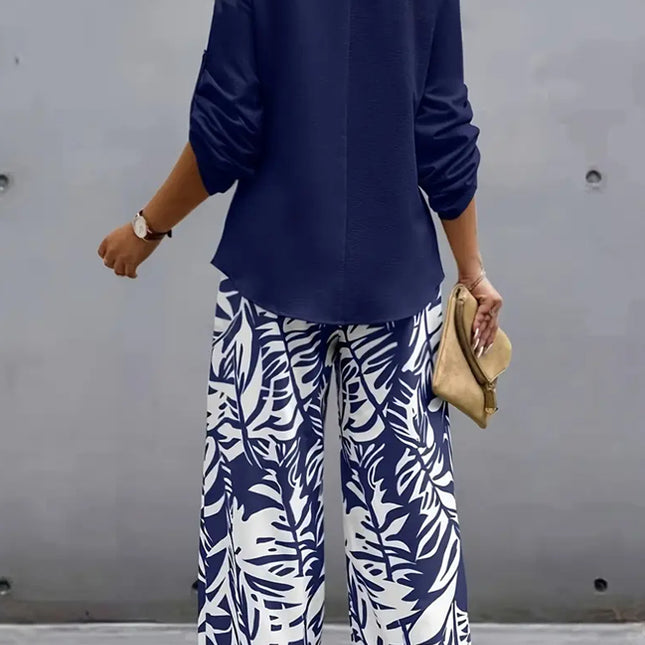 Peekaboo Studio Tropical Printed Women's Casual Suit - Lightweight & S