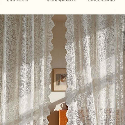 French Lace Sheer Curtain | Bedroom & Door Panel