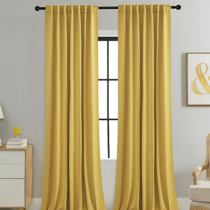 Blackout Curtains Rod-pocket Style With Loop Tabs For A Curtain Rod