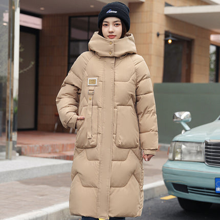 Peekaboo Studio Women's Mid-Length Thickened Coat with Detachable Hat