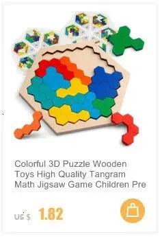 Montessori 3D Wooden Puzzle - Educational Toy for Children