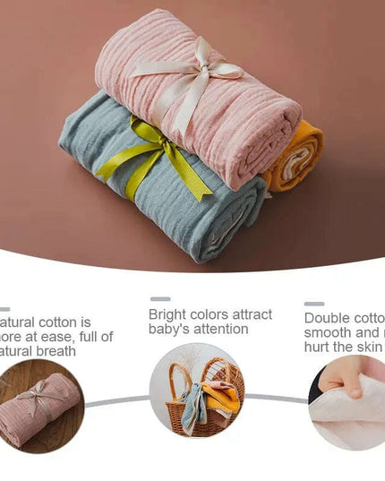 Baby Milestone Bath Toy Set with Swaddle Wrap, Rattle, and Bibs for Newborn