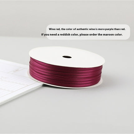 Peekaboo Studio 2mm Double-Sided Silk Ribbon for DIY Packaging