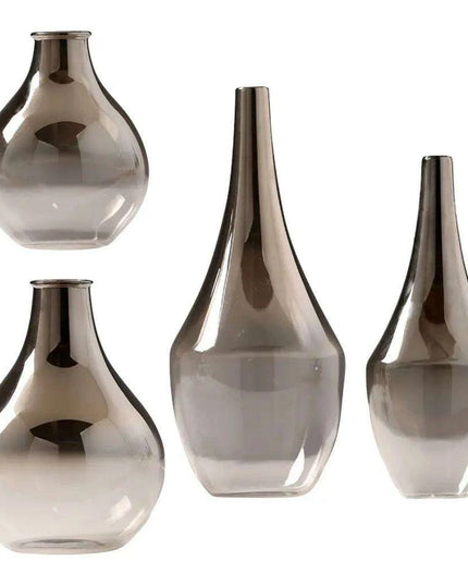 Sophisticated Ash Ombre Glass Vase - Chic Decorative Accent for Any Space