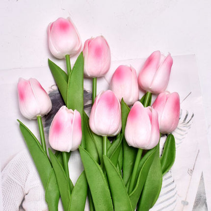 Peekaboo Studio Mini PU Tulip Artificial Flower - Realistic Design, Du