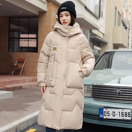Peekaboo Studio Women's Mid-Length Thickened Coat with Detachable Hat