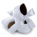 Adorable Baby Girl Crib Shoes with Butterfly Knot - Non-slip Soft Cotton Rubber First Walkers