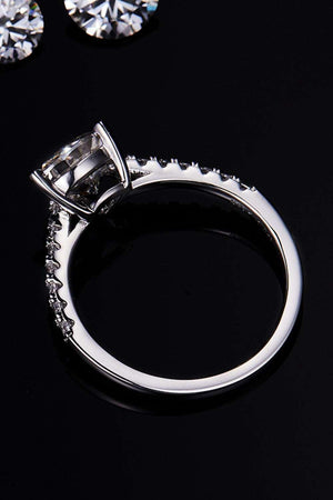 1 Carat Moissanite Triangle 925 Sterling Silver Ring-Trendsi-Silver-4.5-Très Elite