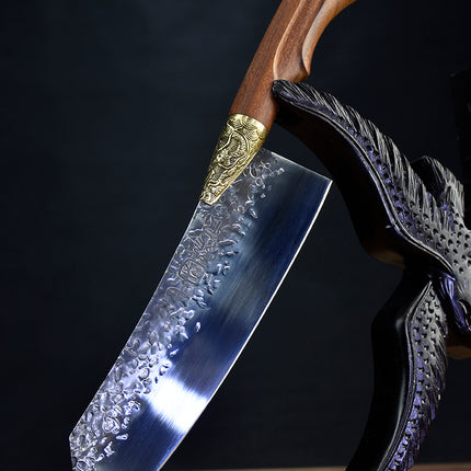 Rosewood Handle Kitchen Knife — 21 cm Blade in 7Cr17MOV Steel