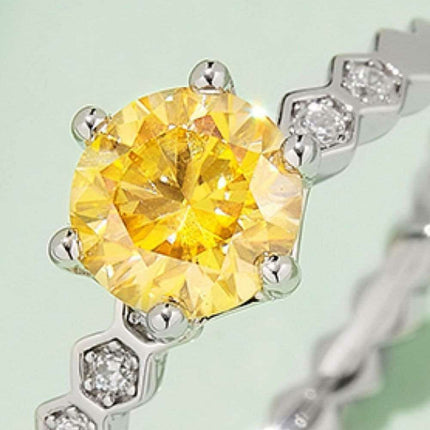 Timeless Elegance Lab-Diamond Sterling Silver Ring with Certification