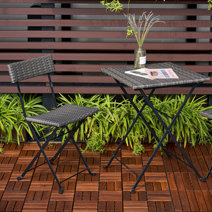 Room & Decor Acacia Wood Interlocking Deck Tiles - 30 Pcs, 12"x12