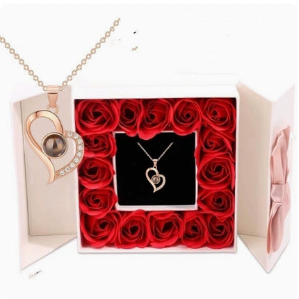 Languages I Love You Necklace Love 520 Projection Pendant Clavicle Cha