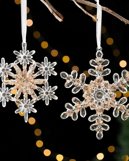 Christmas Decorations Sequined Acrylic Pendant