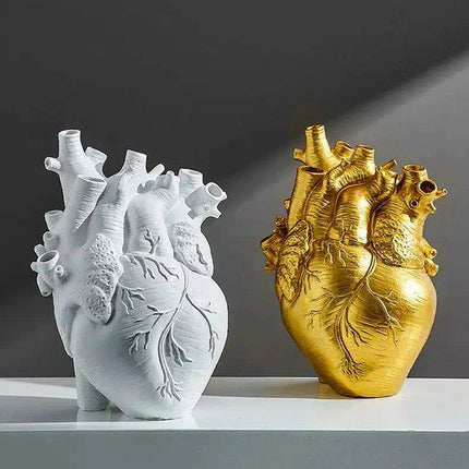 Anatomical Heart Artistry Resin Vase - Unique Home Accent Decor