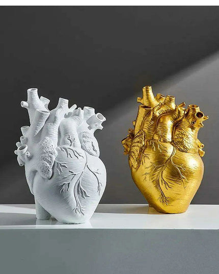 Anatomical Heart Artistry Resin Vase - Unique Home Accent Decor