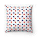 Dual-Design Patriotic Decorative Pillow in Reversible Microfiber Cover