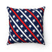 Dual-Design Patriotic Decorative Pillow in Reversible Microfiber Cover