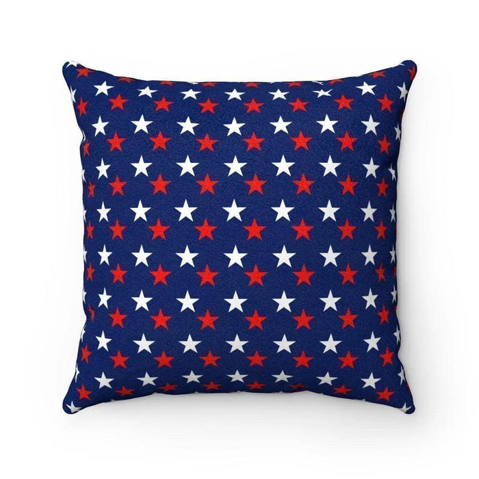 Dual-Sided Independence Day Decorative Pillow with Reversible Design