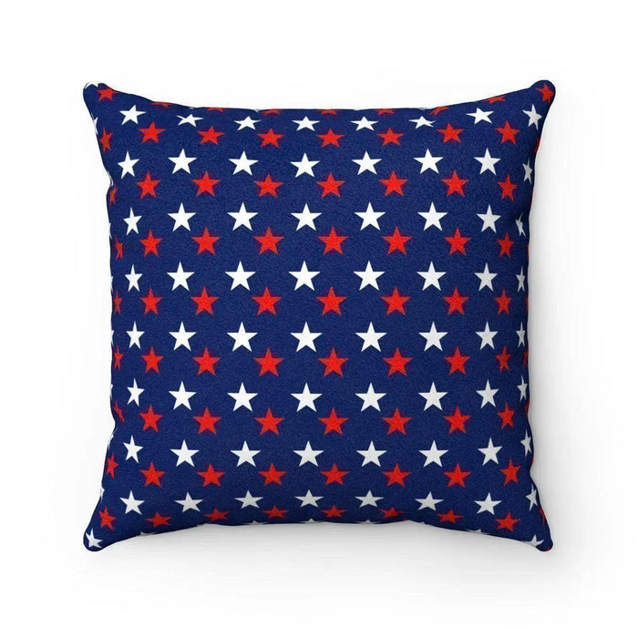 Dual-Sided Independence Day Decorative Pillow with Reversible Design