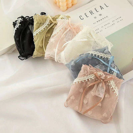 5-Pack Women's Sexy Lace Mesh Panties - Breathable Seamless Briefs for Summer Comfort - Très Elite
