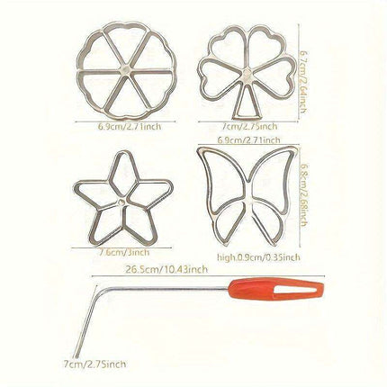 5-Piece Elegant Floral Butterfly Pastry Mold Set for Creative Baking and Eid Celebrations - Très Elite