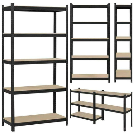 5-Tier Heavy-Duty Adjustable Metal Storage Rack - Versatile Organizer for Home, Garage, and Warehouse by SmileMart - Très Elite