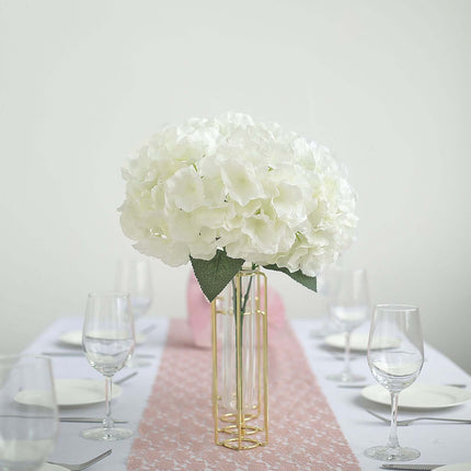 AliKopy 5-Piece Cream Silk Hydrangea Flower Bouquet Set - Lifesized, D