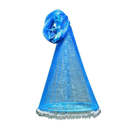 Hand Cast Fishing Net With Large Disc Easy Throw Rubber Mesh Net