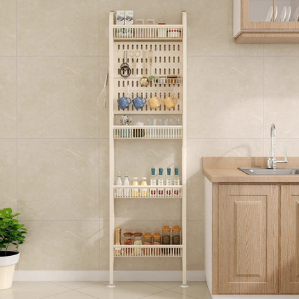 Over The Door Slim Kitchen Storage Rack Spices Utensils No Drill