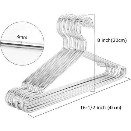50-Pack Durable Stainless Steel Hangers for Kids' Closet Organization- Très Elite- Très Elite