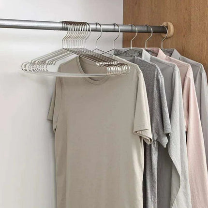 50-Pack Durable Stainless Steel Hangers for Kids' Closet Organization- Très Elite- Très Elite
