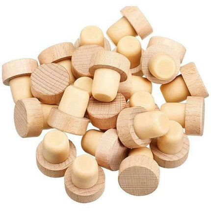 50-Pack Sustainable T-Shaped Wooden and Rubber Wine Stoppers for Ultimate Freshness Preservation - Très Elite