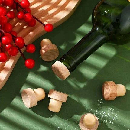 50-Pack Sustainable T-Shaped Wooden and Rubber Wine Stoppers for Ultimate Freshness Preservation - Très Elite