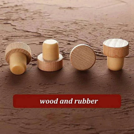 50-Pack Sustainable T-Shaped Wooden and Rubber Wine Stoppers for Ultimate Freshness Preservation - Très Elite