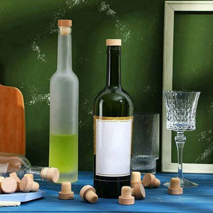 50-Pack Sustainable T-Shaped Wooden and Rubber Wine Stoppers for Ultimate Freshness Preservation - Très Elite