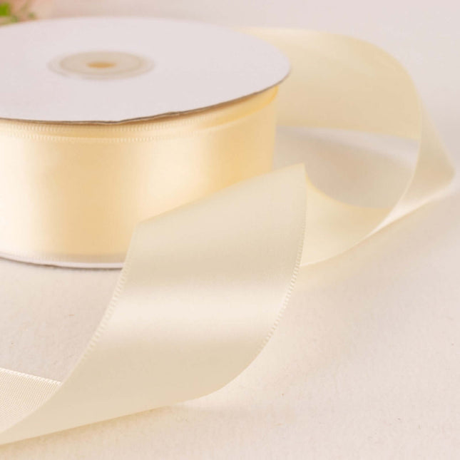 AliKopy 50 Yards 1.5" Ivory Satin Ribbon - Durable & Elegant Finish