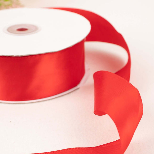 AliKopy 50 Yards 1.5" Red Satin Ribbon - Single Face, Decorative Shine