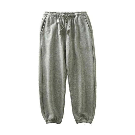 500G Heavyweight Men's Cotton Jogger Pants - Casual Loose Fit Drawstring Sweatpants for Spring and Autumn - Très Elite