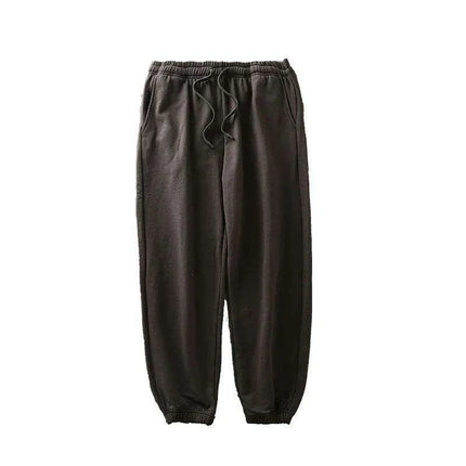 500G Heavyweight Men's Cotton Jogger Pants - Casual Loose Fit Drawstring Sweatpants for Spring and Autumn - Très Elite