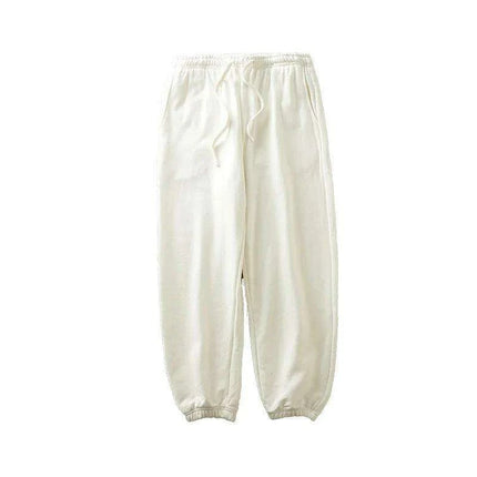 500G Heavyweight Men's Cotton Jogger Pants - Casual Loose Fit Drawstring Sweatpants for Spring and Autumn - Très Elite