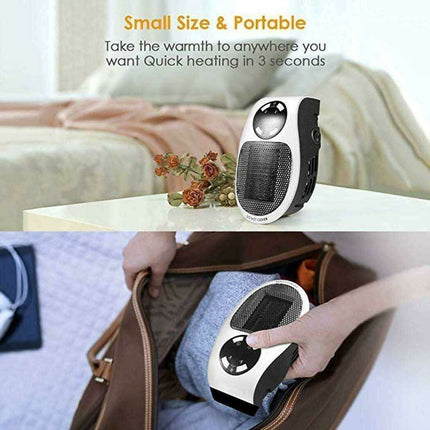 500W Remote-Controlled Ceramic Heater - Perfect for Home and Office Comfort